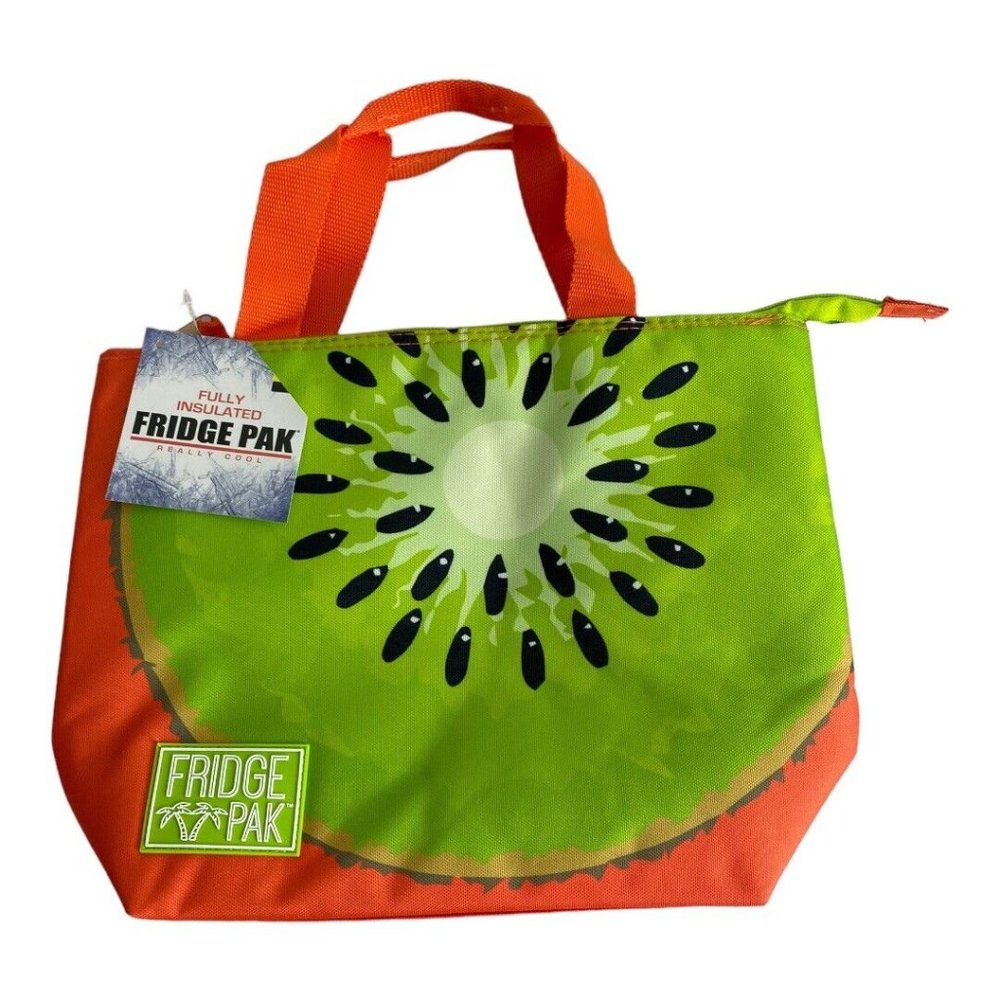 Fridge Pak Insulated Cooler Lunch Travel Tote Limeade Green Orange NEW